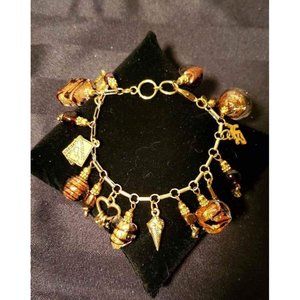 Marco Polo glass bead charm bracelet.